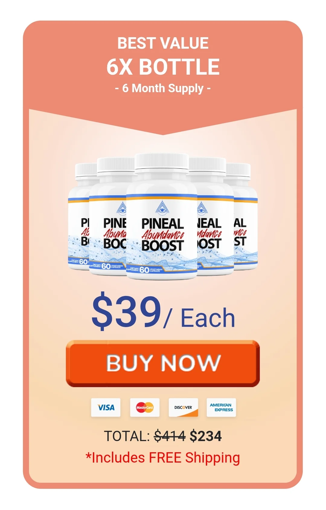 Pineal Abundance Boost™ 6 bottles pricing